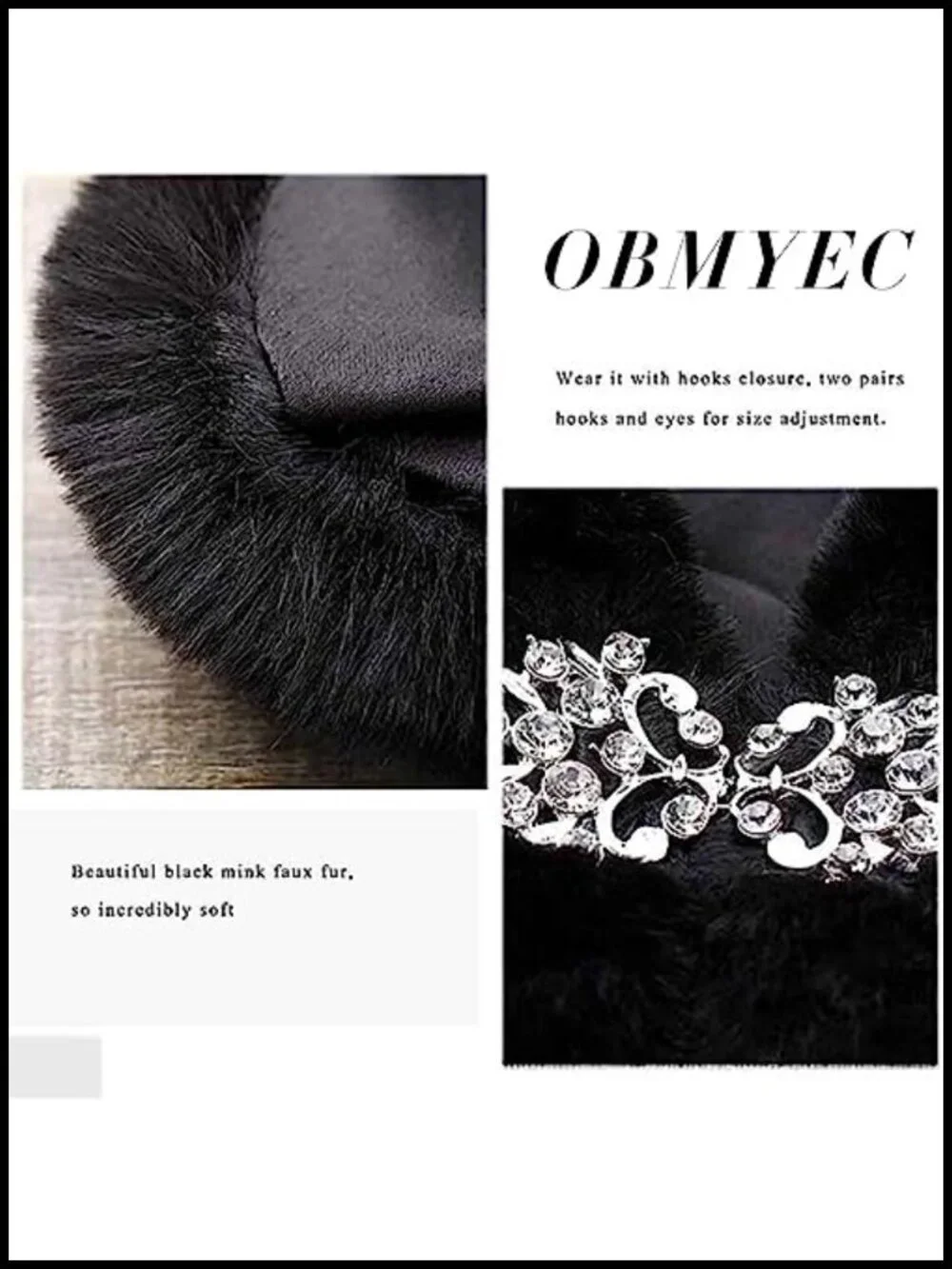 Faux Fur Shawl Wrap Bridal Stole Coat Cape Scarf Women's Winter Wedding